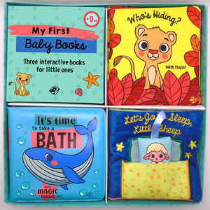 MY FIRST BABY BOOKS - THREE INTERACTIVE BOOKS FOR LITTLE ONES