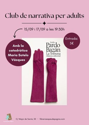 CLUB DE NARRATIVA PER ADULTS (SESSIÓ 15/09)