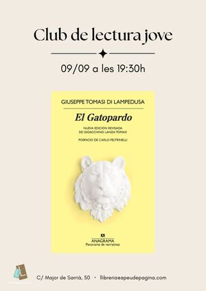 CLUB DE LECTURA PER A JOVES
