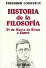 HISTORIA DE LA FILOSOFÍA 9: DE MAINE DE BIRAN A SARTRE