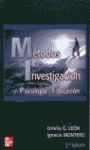 MÉTODOS DE INVESTIGACIÓN EN PSICOLOGÍA Y EDUCACIÓN