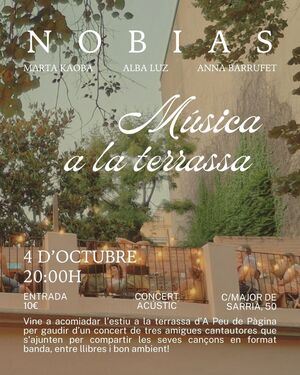 MÚSICA A LA TERRASSA  CONCERT 3 D'OCTUBRE