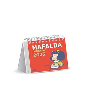 MAFALDA 2023, CALENDARIO ESCRITORIO ROJO