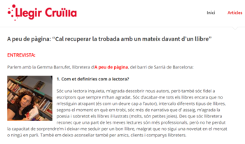 Article a Llegim Cruïlla